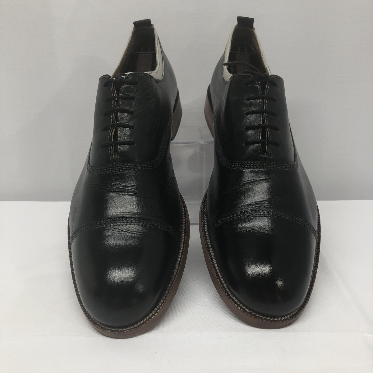 Johnston & Murphy Clayton Shoes Mens Size 10.5 Black Leather Cap Toe Dress Shoes Men main image 3