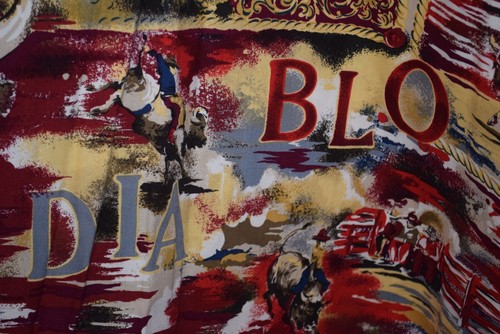 Pendleton Bull Riding Diablo vtg All Over Print Short Slv Shirt Usa Made 2XL XXL - Picture 7 of 8