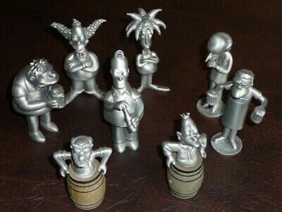 Simpsons Pewter Barware set complete set of ALL 8 figures RARE | eBay