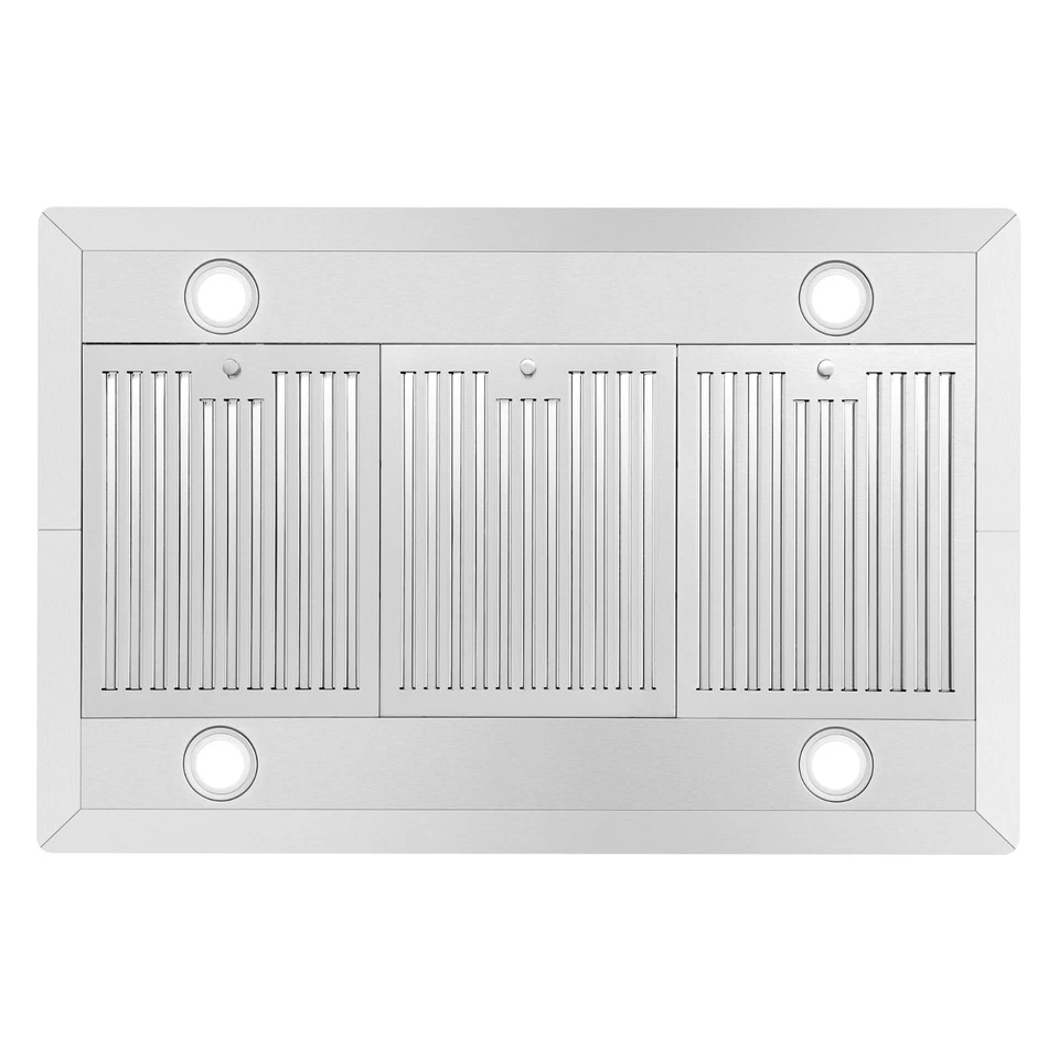 36 in. Campana extractora de escape de montaje en isla (CAJA ABIERTA) sin conductos, acero inoxidable Foto 3 de 4