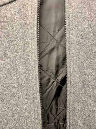 Guess Men's Gray Wool-Blend Bomber Jacket Quilted Lining - Picture 7 of 12