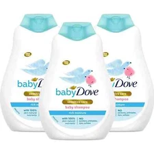 Dove Baby Hypoallergenic Tear-Free Shampoo, Rich Moisture, 13 fl oz 3 PACK