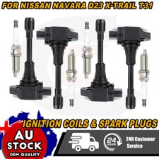 4x Ignition Coils & Spark Plug For Nissan Altima Sentra Rogue X-Trail Tiida 2.5L