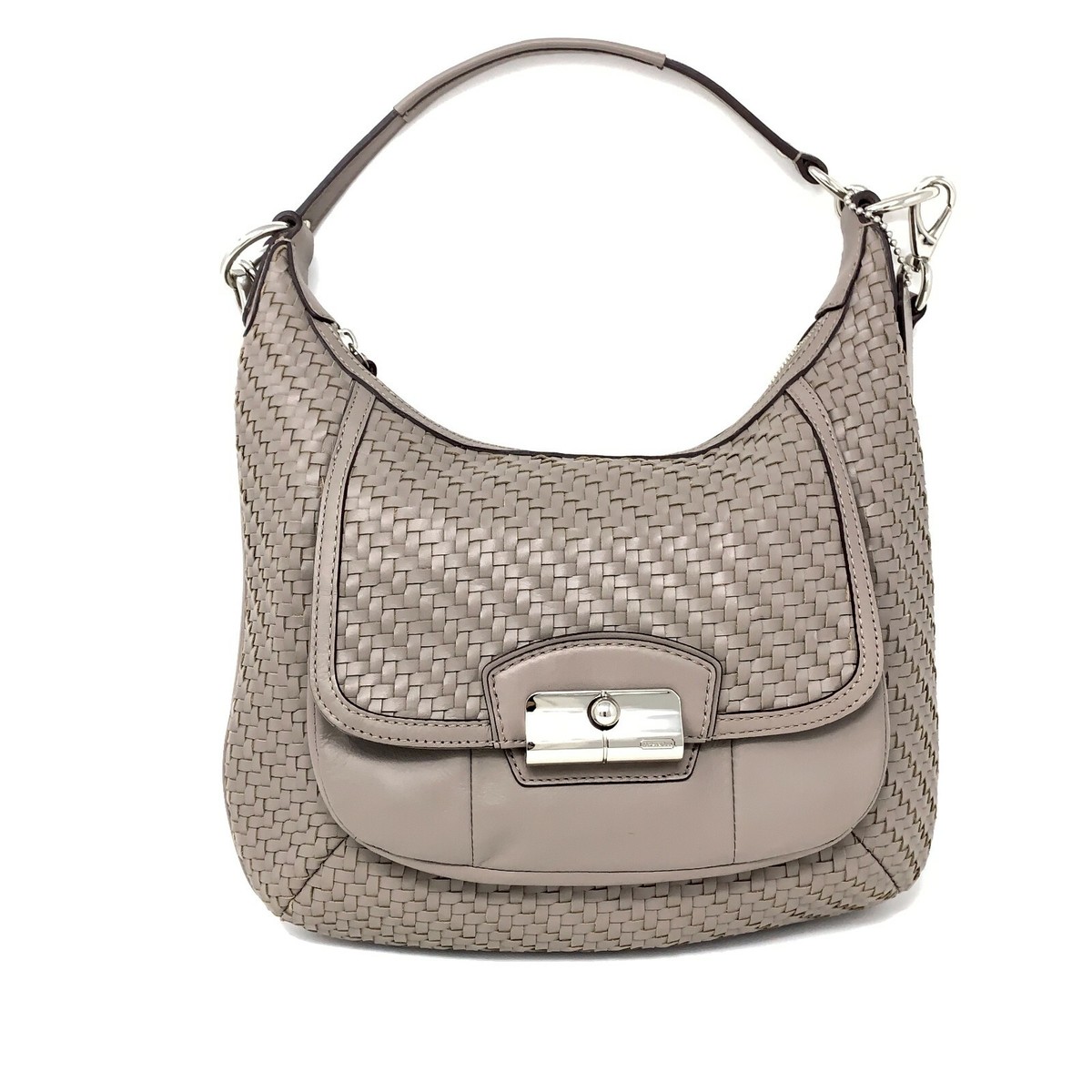 は Coach Leather Kristen Woven Purse Bag L1169-19314 Shoulder Bad