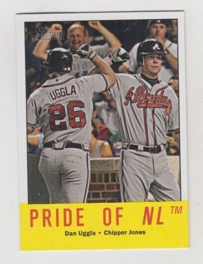 Dan Uggla / Chipper Jones 2012 TOPPS HERITAGE PRIDE OF NL CARD #138 BRAVES