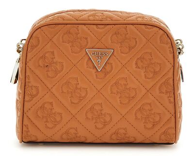 GUESS Adelasia Crossbody Camera Bag Umhängetasche Caramel braun Neu