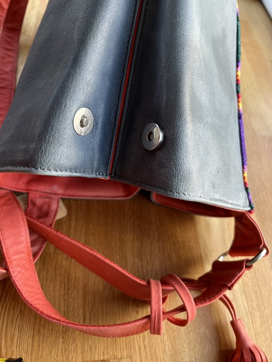 Cristina Orozco Metallic Pewter Leather Embroidered Backpack Burgundy Tassel cristina orozco Products for Sale up to 90% Off Retail: Poshmark main image 2