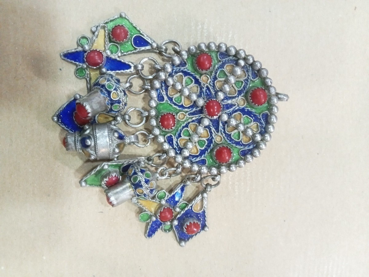 Broche Ancienne En Argent Massif - Bijou Traditionnel, Antiquités, Occasion