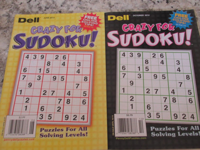 Sudoku 2 Issue Lot Of Puzzle Books Unused NOS Dell Challenge Free USA Shipping