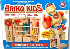 GIOCO IN LEGNO BRIKO KIDS ARMADIETTO DEGLI ATTREZZI  25PZ
