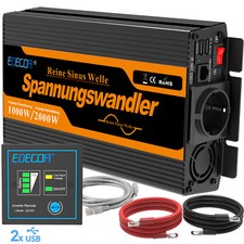Power Inverter 12V 220V Onda Sinusoidale Pura 1000W Softstart EDECOA