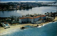 San Juan Puerto Rico Caribbean Postcard ~1960/70 Condado Beach Hotel Panorama