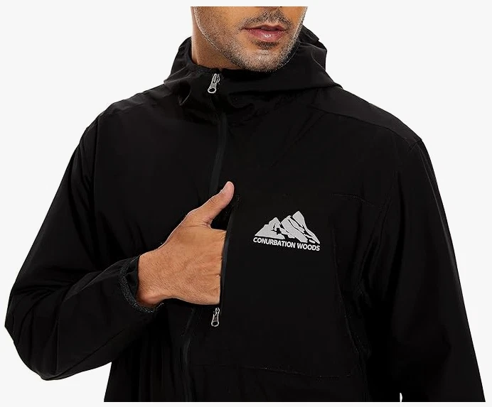 Conurbation Men's Lightweight Waterproof Rain Jacket Windbreaker with Hood - XL - Image 3 of 4