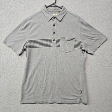 Howler Bros Polo Mens Medium Gray Short Sleeve Shirt Cotton Pocket