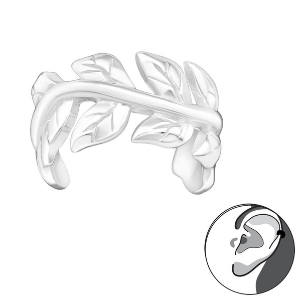 1 StüCk Ear Cuff 925 Sterling Silber Ohrklemme Mit WeinbläTtern-image