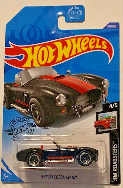 NEW HOT WHEELS 2020 SHELBY COBRA 427 S/C HW ROADSTERS 4/5 INTL. CARD #191/250