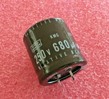 5 Nippon Chemi-Con 680uF 250V Aluminum Electrolytic Capacitors Snap In  35 x 35