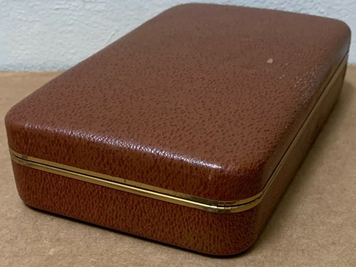 Vintage Farrington Texol Jewelry Box brown 7X4 USA Case Does NOT Snap Down! - Picture 3 of 10