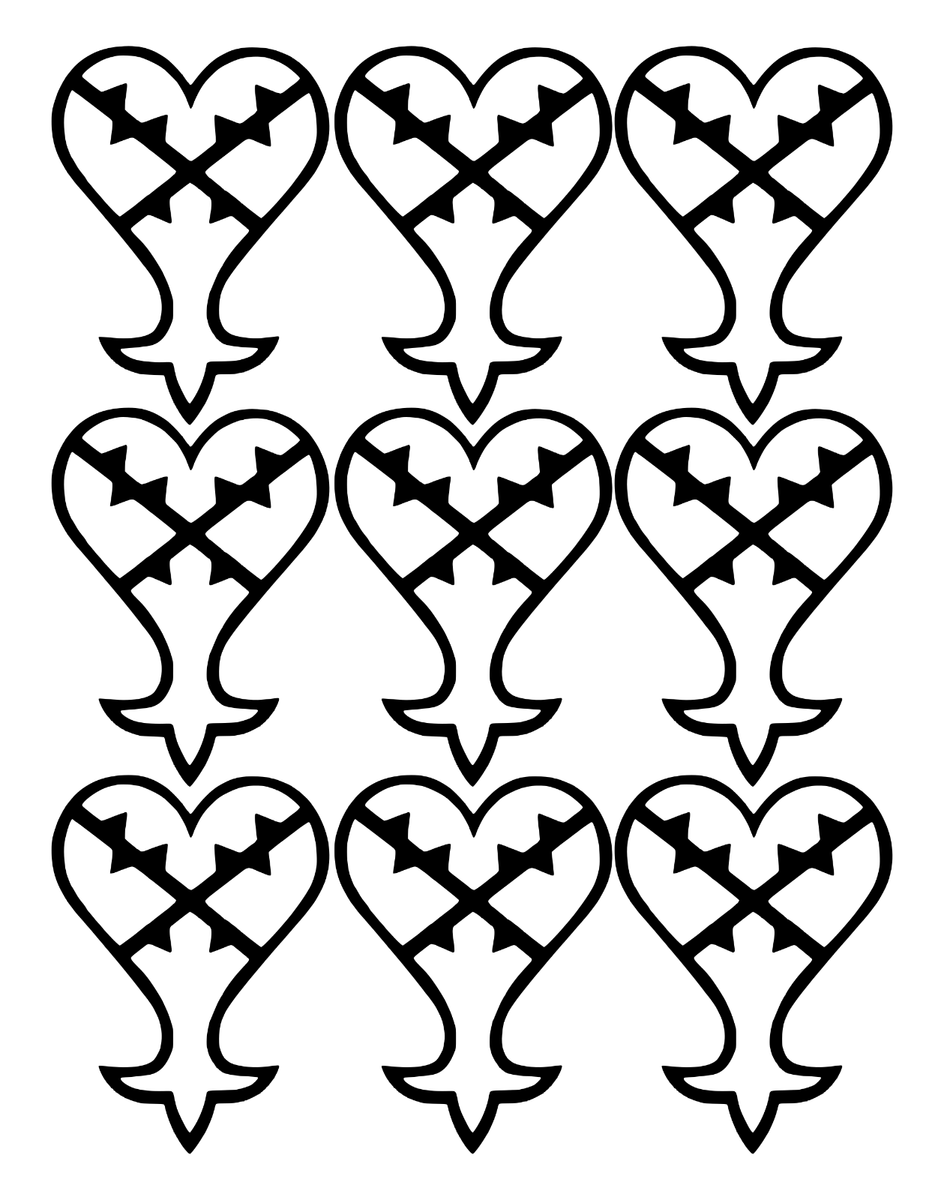 9x Heartless Kingdom Hearts Symbol Silhouette Vinyl Stickers