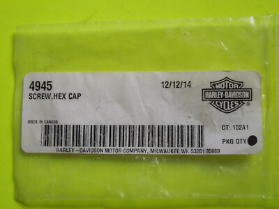 、 1 NOS OEM Harley Davidson 7/16-20 UNRF X 1-1/4 HEX HD (ZINC PLATE