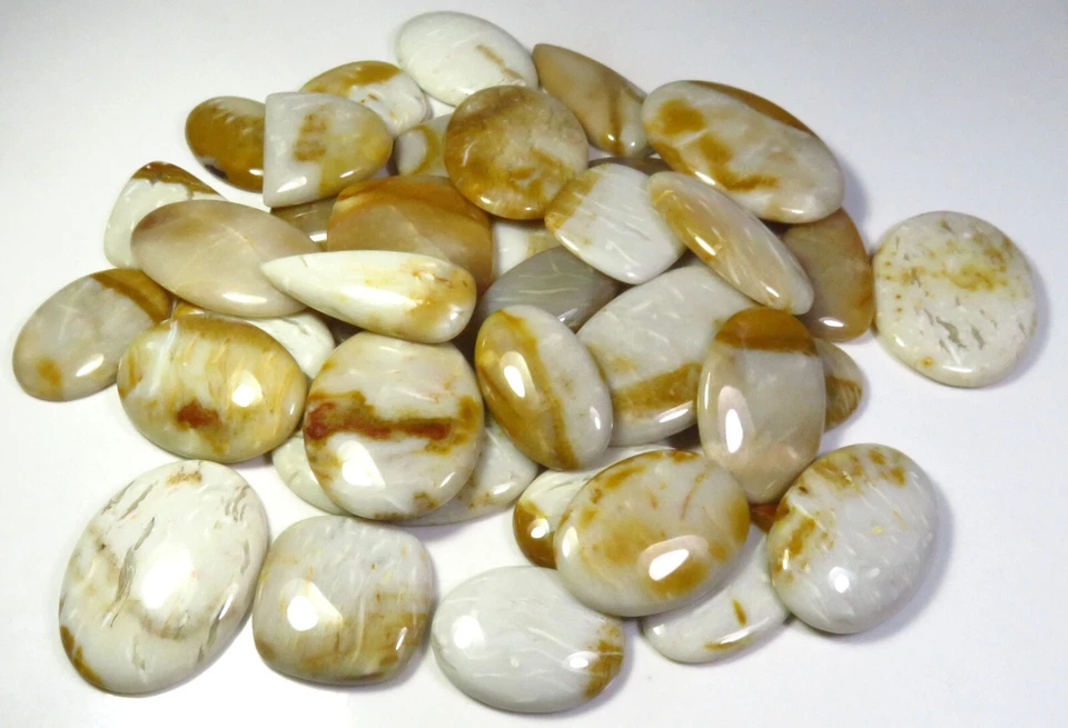Piedra preciosa natural de ágata a lunares 28-49 mm forma mixta 40Ps cabujón 1761Cts FLT-28 Foto 4 de 4