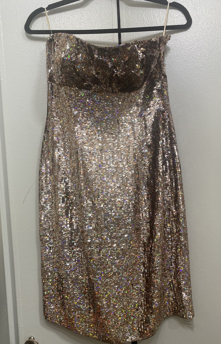 slim fit dress slacks Mykonos Morning Tied Shoulder Sequin Mini Dress Gold main image 0