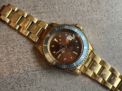 Rolex Submariner 1680 -18K Gold - Tropical Dial - Patina Nipple Dial ref. 1680/8 - Picture 2 of 12