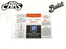 1959-1968 Buick Optikleen Windshield Wiper Washer Bottle Solvent Label