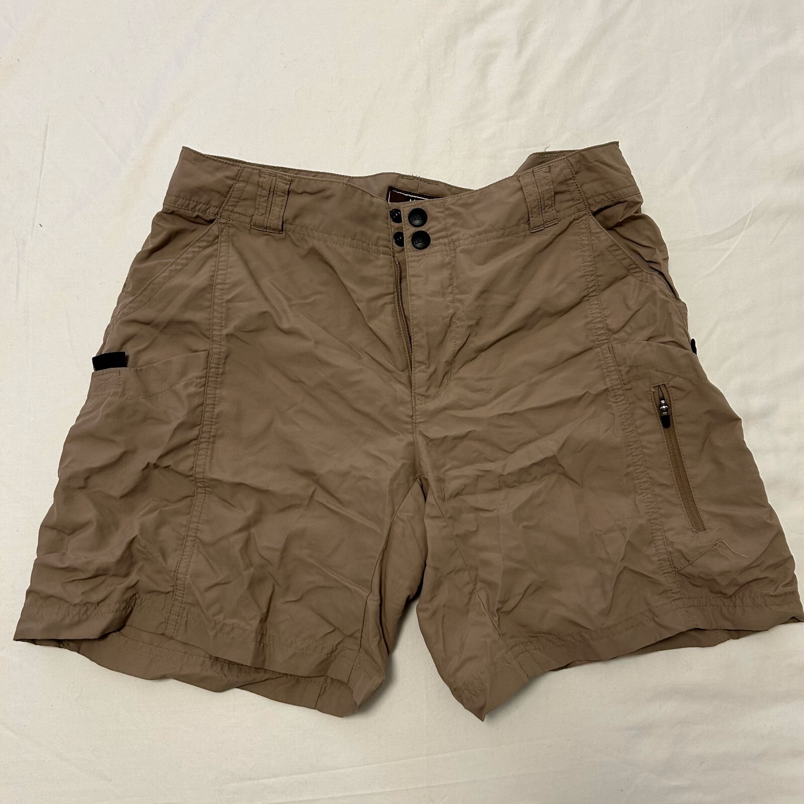 REI Cargo Shorts Womens 32 waist Hiking Camping Khaki UPF 50+ Nylon eBay