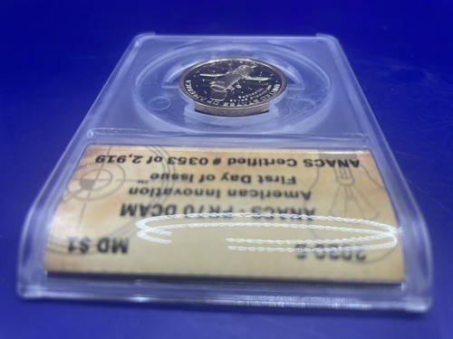 2020-S ANACS PR70 DCAM MARYLAND $1 AMERICAN INNOVATION FIRST DAY OF ISSUE - Picture 11 of 20
