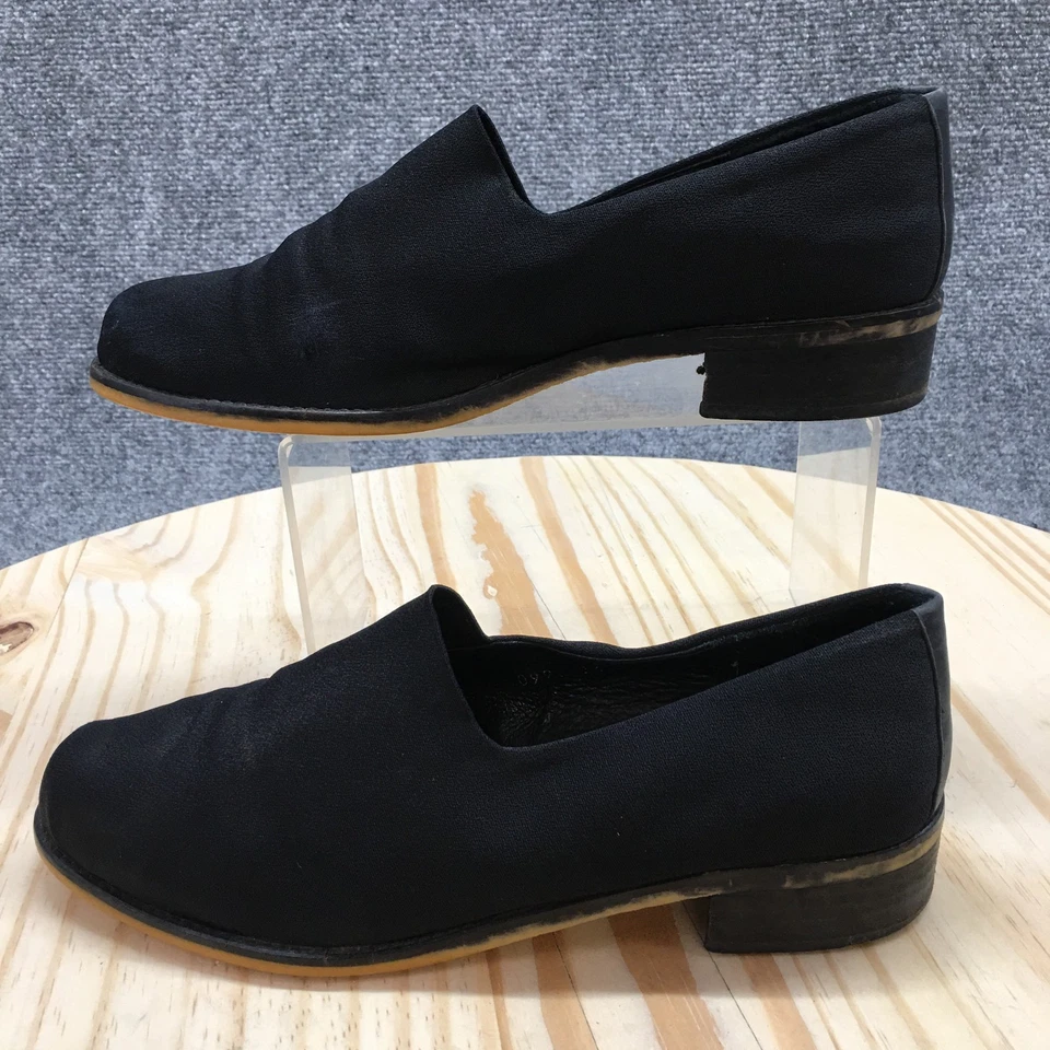 Donald J Pliner Zapatos Mujer 8.5 M Informales Sin Cordones Mocasines Planos Tela Negra Foto 2 de 4