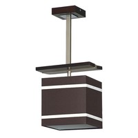 Deckenlampe Braun Stoff Schirm Eckig E27 Wohnzimmer Flur Deckenleuchte Innen