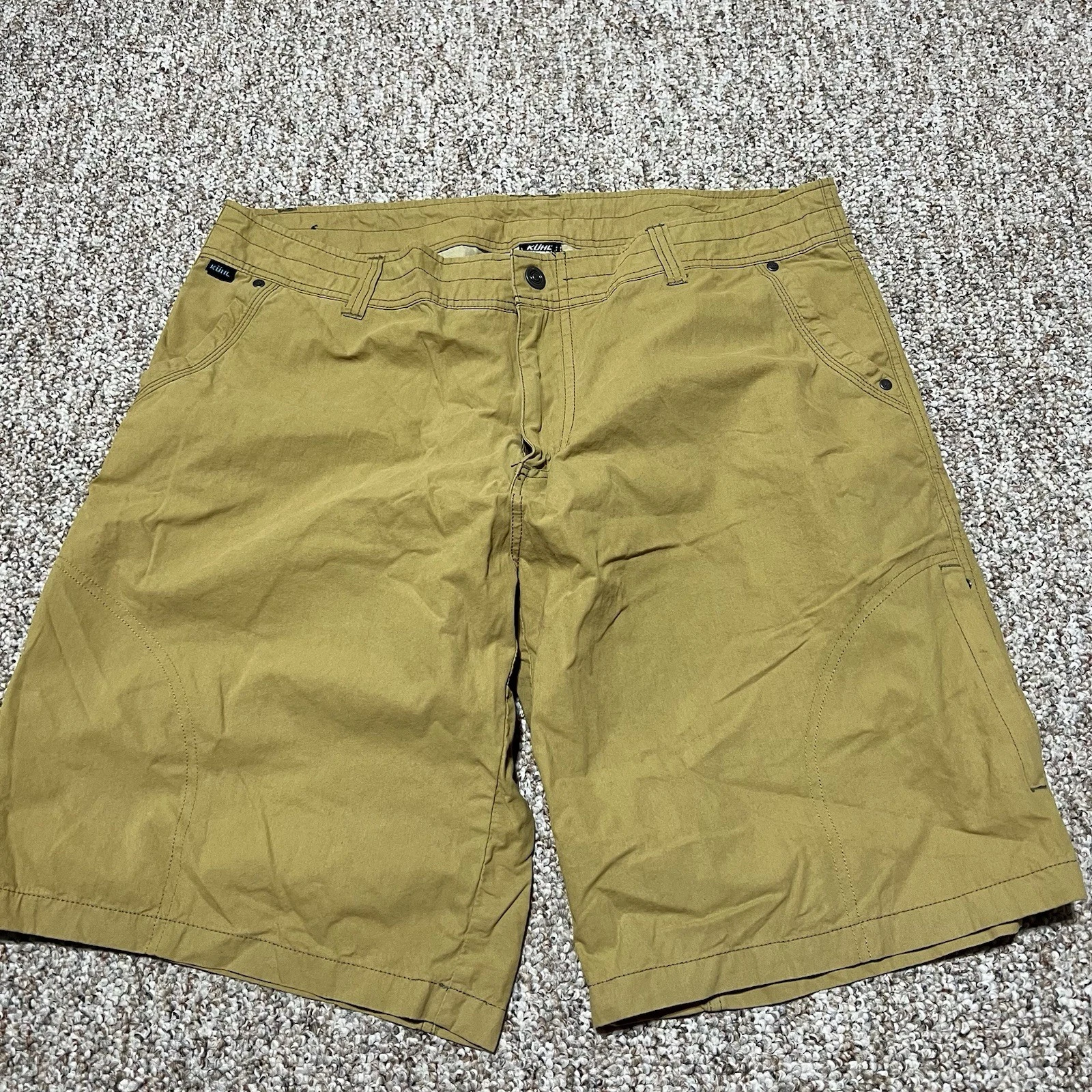 Kuhl Shorts Mens 40 Tan Ramblr Vintage Patina Trek Outdoor Hiking Gorpcore Brown