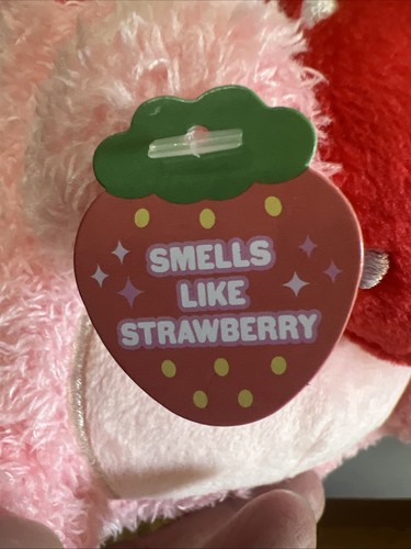 Strawberry Munch Wawa 7 Zoll Plüschtier Kuscheltier Plüschtore von Cuddle Barn neu rosa Frosch - Bild 9 von 9
