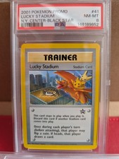 2001 POKEMON PROMO BLACK STAR #41 LUCKY STADIUM N.Y. CENTER WOTC PSA 8