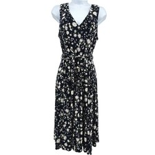 Tommy Hilfiger Daisy Lace Floral Sleeveless V-Neck Belted Dress 8 Cottagecore
