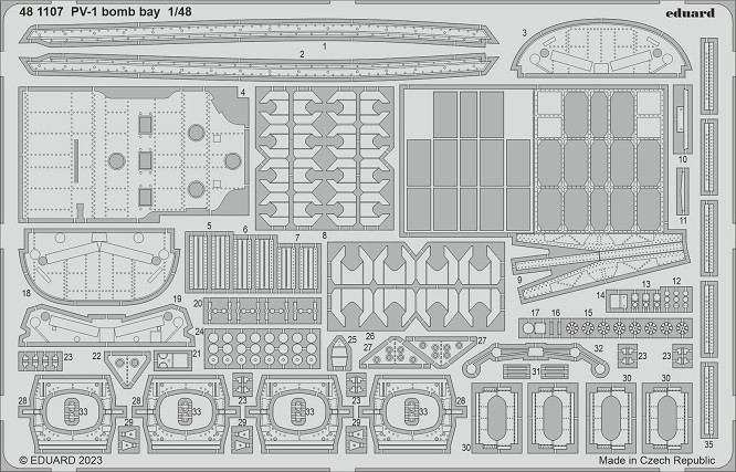 Eduard Accessories 481107 - 1:48 PV-1 Bomb Bay 1/48 Academy - New