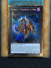 Yugioh Number 13: Embodiment Of Crime PGLD-EN023 Gold Secret Rare 1st Ed NM