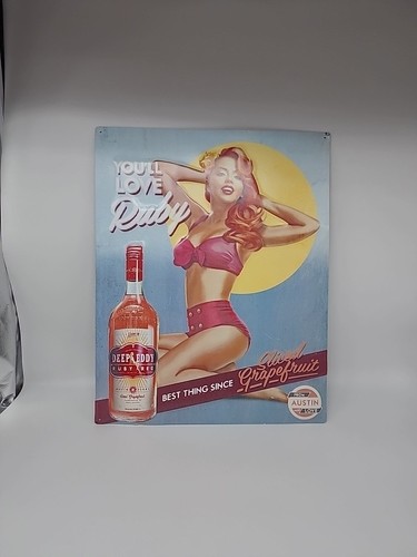 Deep Eddy Vodka Ruby Red Advertising Metal Sign Retro Bar Decor 20" X 16"