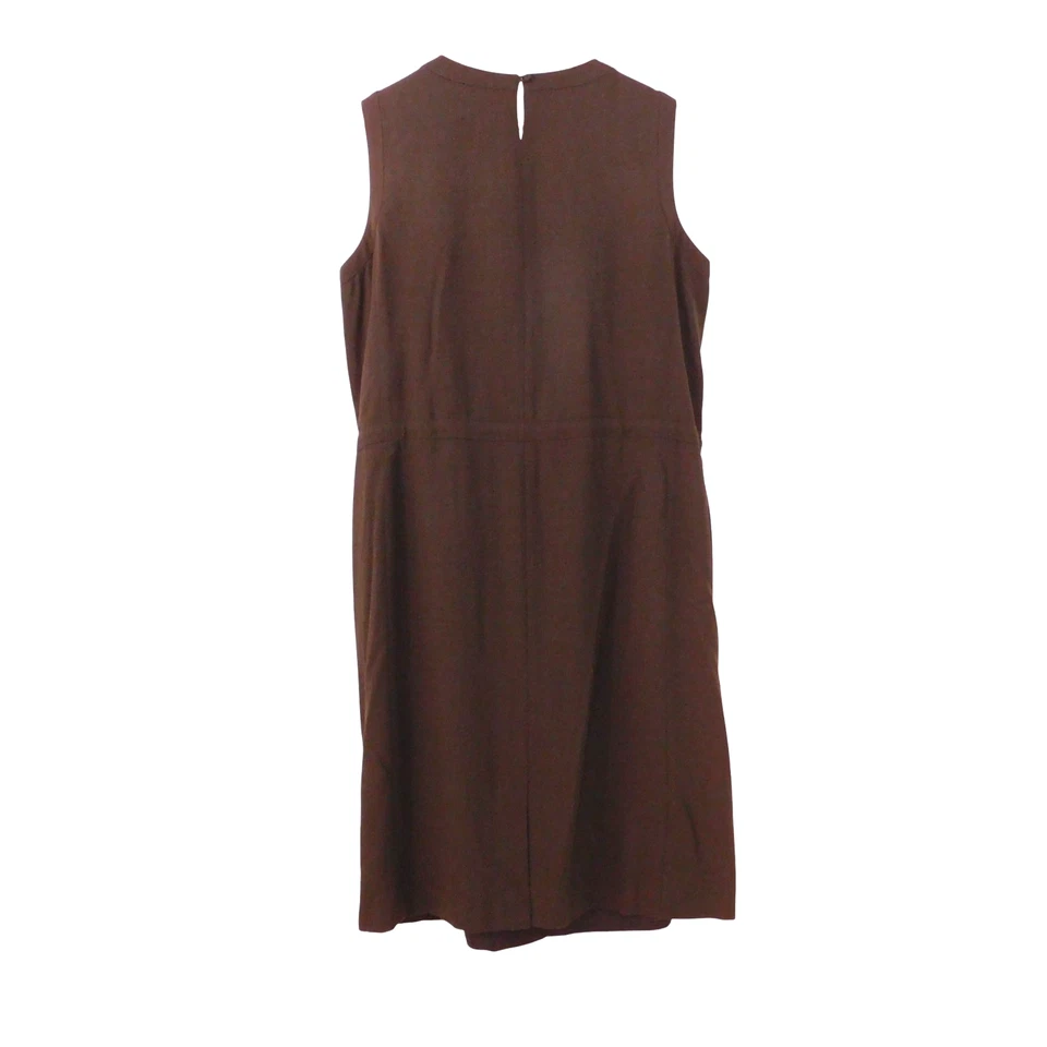 NUEVO Vestido Vaina Talbots Marrón Sin Mangas Mezcla Lana Para Mujer Talla 14W” Foto 4 de 4