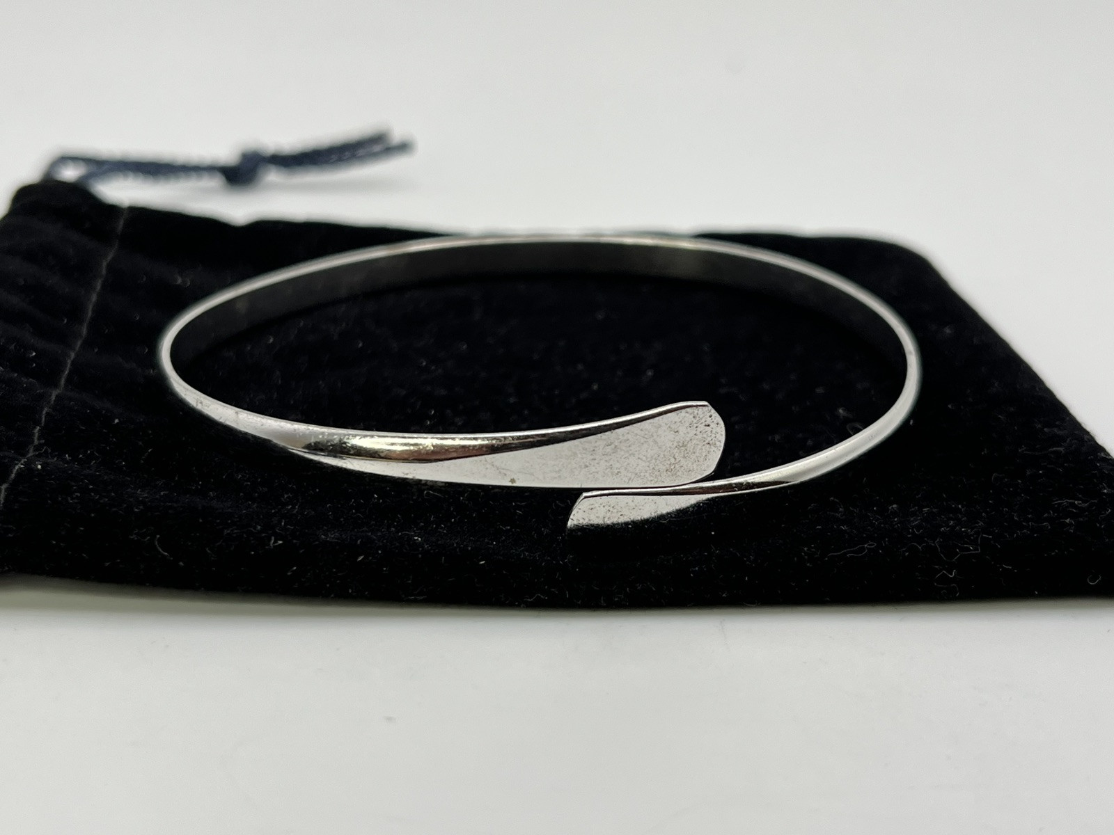 BEAU UPSCALE Solid Sterling Silver BYPASS BANGLE … - image 5