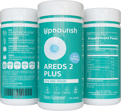 AREDS 2 plus Eye Vitamin Supplement, AREDS 2 Zinc Free Formula with Lutein, Zeax
