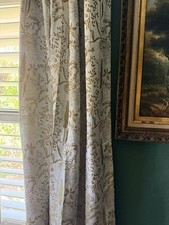 Gold Aubry Floral Blackout Back Tab Curtain Panel 52" x 96" - 4 Available