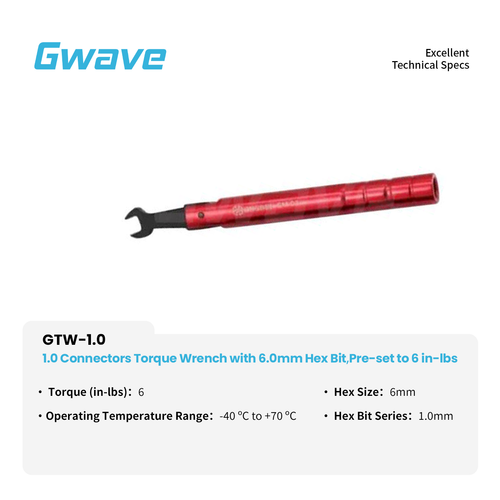 1.0 Connectors Torque Wrench with 6.0mm Hex Bit, Pre-set to 6 in-lbs - 第 2/7 張圖片