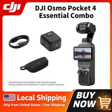 DJI Osmo Pocket 4 Essential Combo, 4K/240fps Vlog Camera, 107GB Built  in Storage