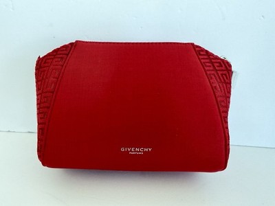 NEW GIVENCHY Parfums RED Makeup Cosmetic Clutch Bag Beauty Pouch