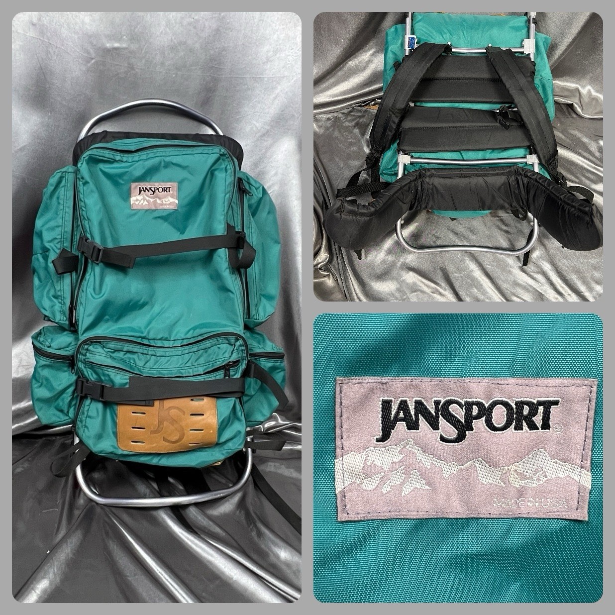 Jansport D3 External Frame Backpack w/Hip Wings, Made in the USA, Vintage 1980's