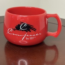Red Souper 12oz Mug Made in the USA Microwave Safe Composer by IEF Logo