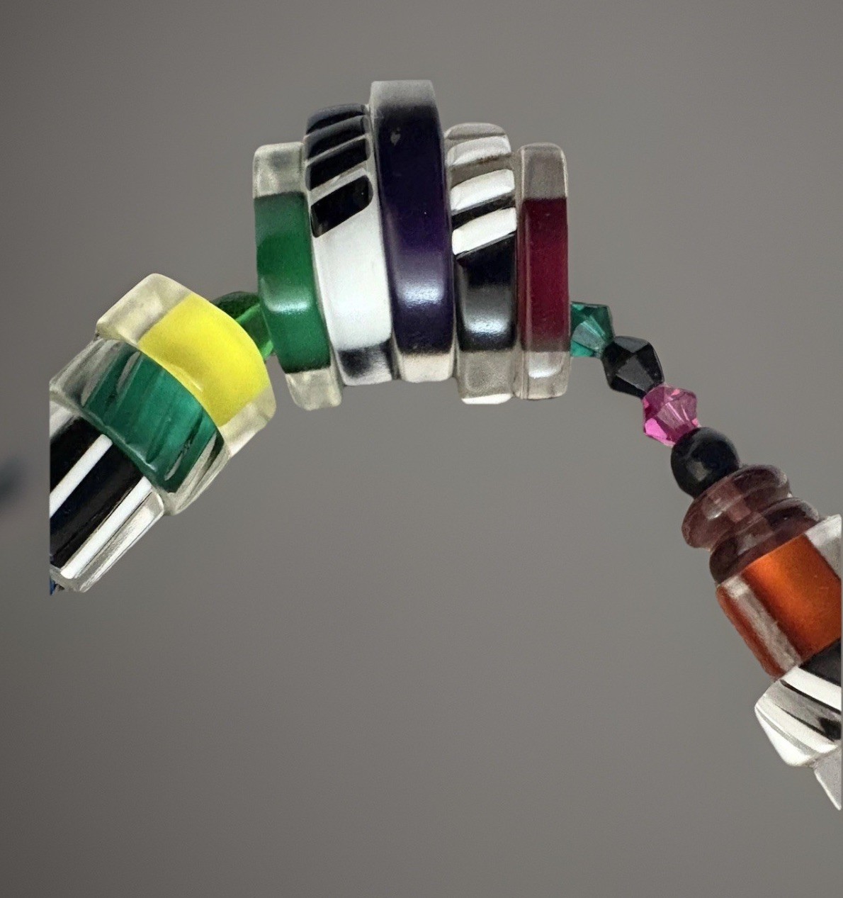 Vintage Statement Necklace Bold Multiple Color La… - image 4