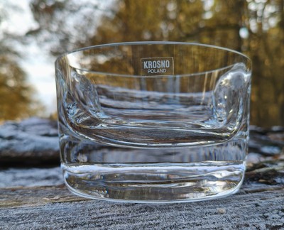 Besondere, schwere Design- Glasschalen  / KROSNO Polen / zwei Größen